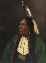 Ritratto di un nativo americano, ca. 1900