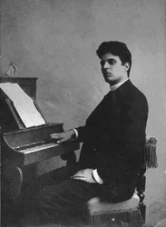 Ritratto del compositore Pietro Mascagni 1863-1945, c. 1890