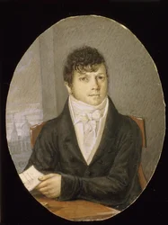 Ritratto del ballerino, maestro di balletto e sceneggiatore Ivan Valberkh 1766-1819
