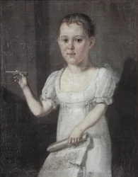 Ritratto del poeta Mikhail Lermontov 1814-1841 da bambino, 1817-1818