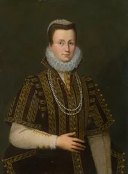 Ritratto di signora con colletto bianco