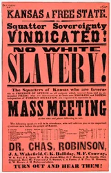 Manifesto contro la schiavitù in Kansas, XIX secolo