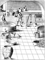 Preparazione di rame e argento per la produzione di monete, 1683