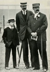 Il principe Alberto con il suo tutore e Lord Desborough