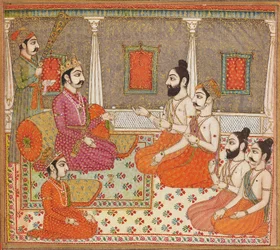 Principe con uomini santi o Brahmini, XIX secolo
