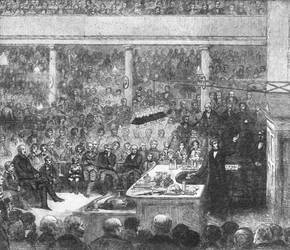 Professor Faraday che tiene una lezione al Royal Institute...1856, 1901