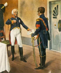 Generale Prussiano Courbière, Comandante di Graudenz, e inviato francese Savary