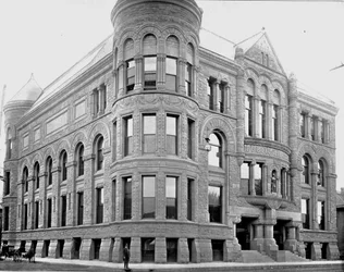Edificio della Biblioteca Pubblica, Minneapolis, Minnesota, USA, c1900