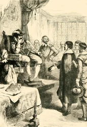 Puritani davanti a Giacomo I