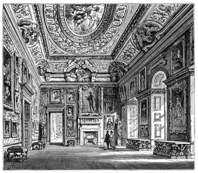 Sala da disegno della Regina Carolina, Kensington Palace, Londra, 1900