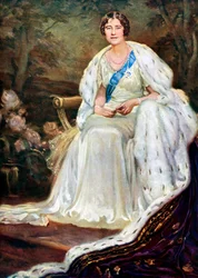 La regina Elisabetta in abiti da incoronazione, 1937