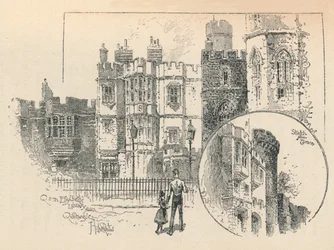 Biblioteca della Regina Elisabetta. Schizzo dalla Terrazza Nord, 1895
