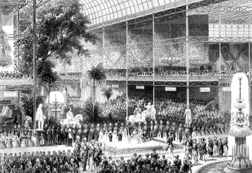La regina Vittoria inaugura la Grande Esposizione, Crystal Palace, Londra, 1 maggio 1851