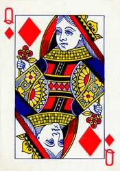 Regina di Quadri da un mazzo di carte da gioco Goodall & Son Ltd., c1940