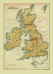 Mappa ferroviaria delle Isole Britanniche, 1902
