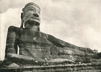 Buddha reclinato, Wingaba, Rangoon, 1900