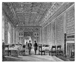 Sala di ristoro, Camera dei Lord, Palazzo di Westminster, Londra, c1888