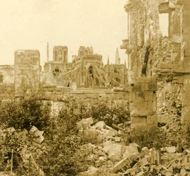 Cattedrale di Reims, Reims, Francia settentrionale, c1914-c1918