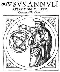 Reiner Gemma Frisius, astronomo, geografo, cartografo e matematico olandese, 1539