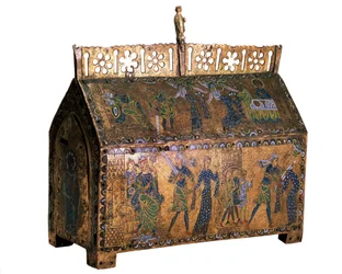 Reliquiario con scene della vita di Santa Valeria, c1170