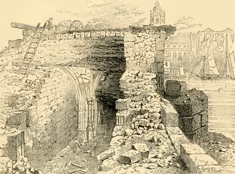 Resti della Cappella di San Tommaso, Vecchio Ponte di Londra, c1872
