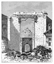 Rovine del Tempio di Augusto e Roma, Ancyra Ankara, Turchia, 1895