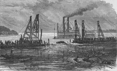 Rimozione di ostacoli mediante dragaggio, 1883