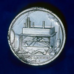 Retro della medaglia commemorativa per Joseph Priestley, chimico inglese, 1803
