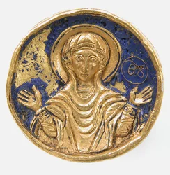 Anello con smalto, bizantino, stile del XII-XIII secolo