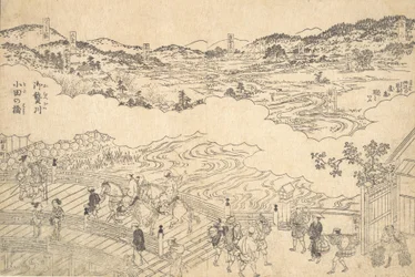 Fiume di Omue e ponte di Oda, 1700