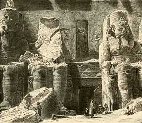 Templi rupestri ad Abousimbel, 1890
