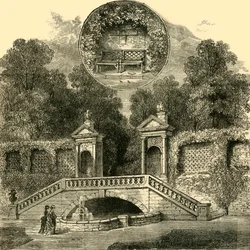 Rogers Seat e Inigo Jones Gateway, Holland House, c1876