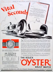 Pubblicità di orologi da polso Rolex Oyster, 1931