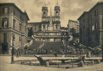 Roma - Chiesa della Trinità dei Monti, 1910