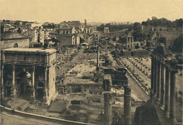Roma - Vista generale del Foro Romano, 1910