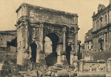 Roma - Foro Romano - Arco di Settimio Severo, 1910
