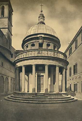 Roma - Tempio di Bramante nel chiostro di S. Pietro in Montorio sul Gianicolo, 1910