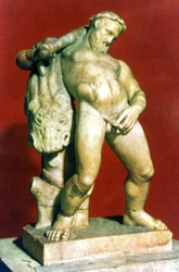 Statua romana di un Ercole ubriaco