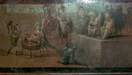 Affresco romano del Giudizio di Salomone