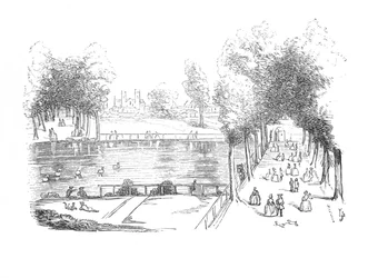 Lo stagno di Rosamond nel 1740, c1870