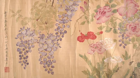 Rose e glicine, probabilmente XVIII-XIX secolo
