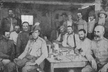 Il pasto degli ufficiali del 3° Grenadier Guards, 1902