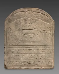 Stele a sommità arrotondata, 332 a.C.-395 d.C.