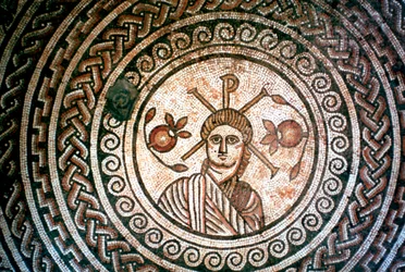 Tondo da una villa romana, St Mary, Dorset, IV secolo d.C.