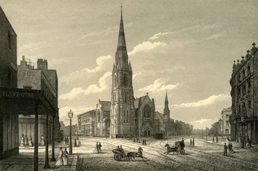 Cappella e scuole di Rowland Hill, Westminster Bridge Road, c1876