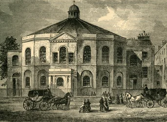 La cappella di Rowland Hill nel 1814, c1878
