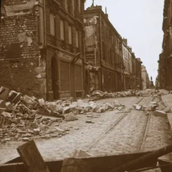 Rue Cérès, Reims, Francia settentrionale, c1914-c1918