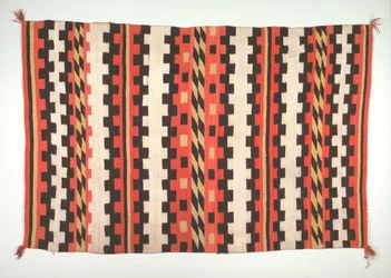 Stile di coperta a bande di tappeto, c. 1895-1910