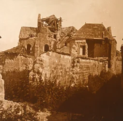 Chiesa in rovina, Beaumont-sur-Vesle, Francia settentrionale