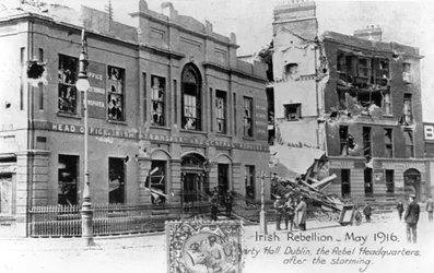 Rovine del Quartier Generale dei Ribelli, Rivolta Irlandese Anti-Inglese, Dublino, Maggio 1916